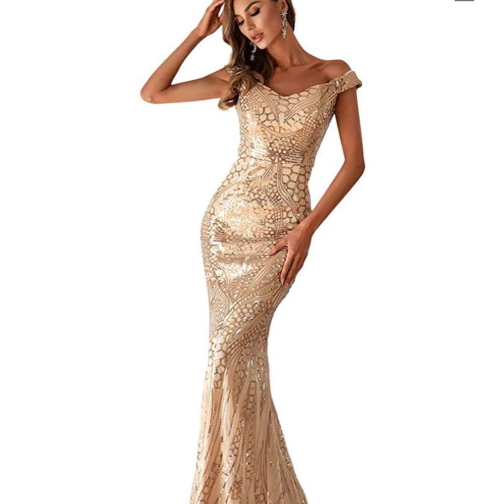 Gold formal gown!